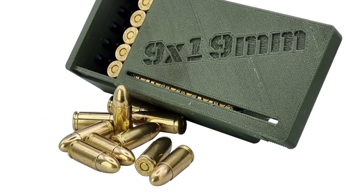 Pudełko na amunicję 9mm - zielone