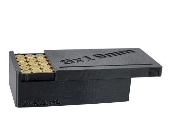 Pudełko na amunicję 9mm - czarne