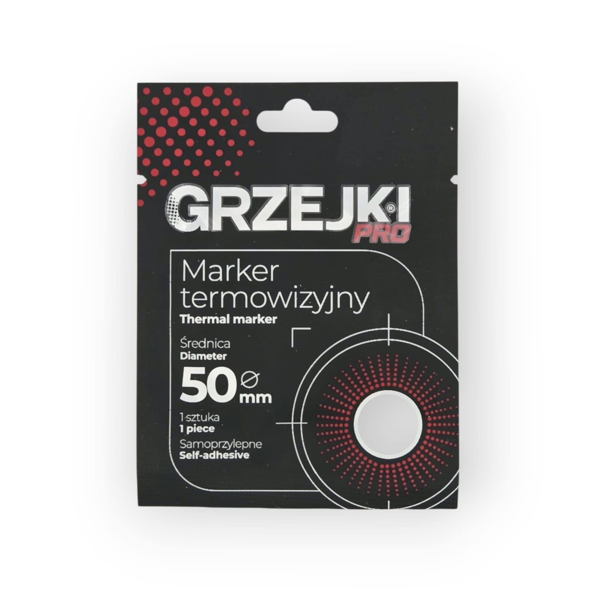 Marker termowizyjny GRZEJKI PRO | GP01 | samoprzylepny | 50mm