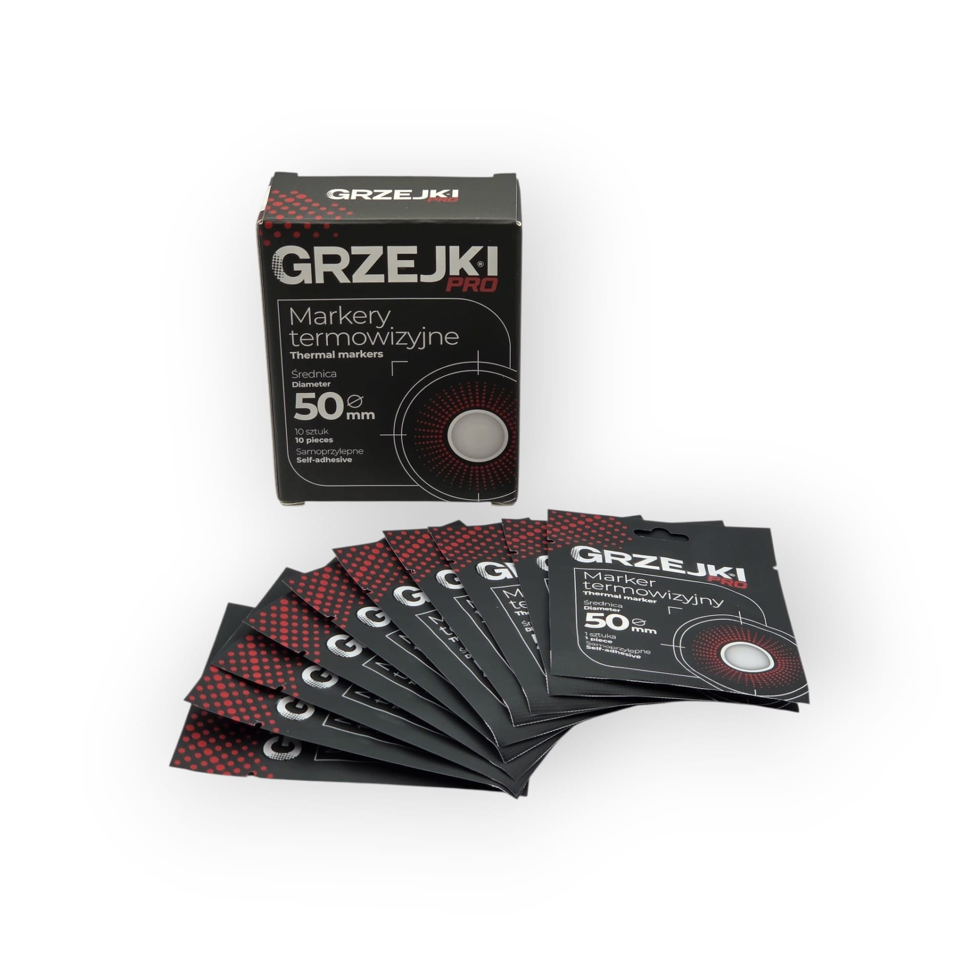 Marker termowizyjny GRZEJKI PRO | GP01 | samoprzylepny | 50mm